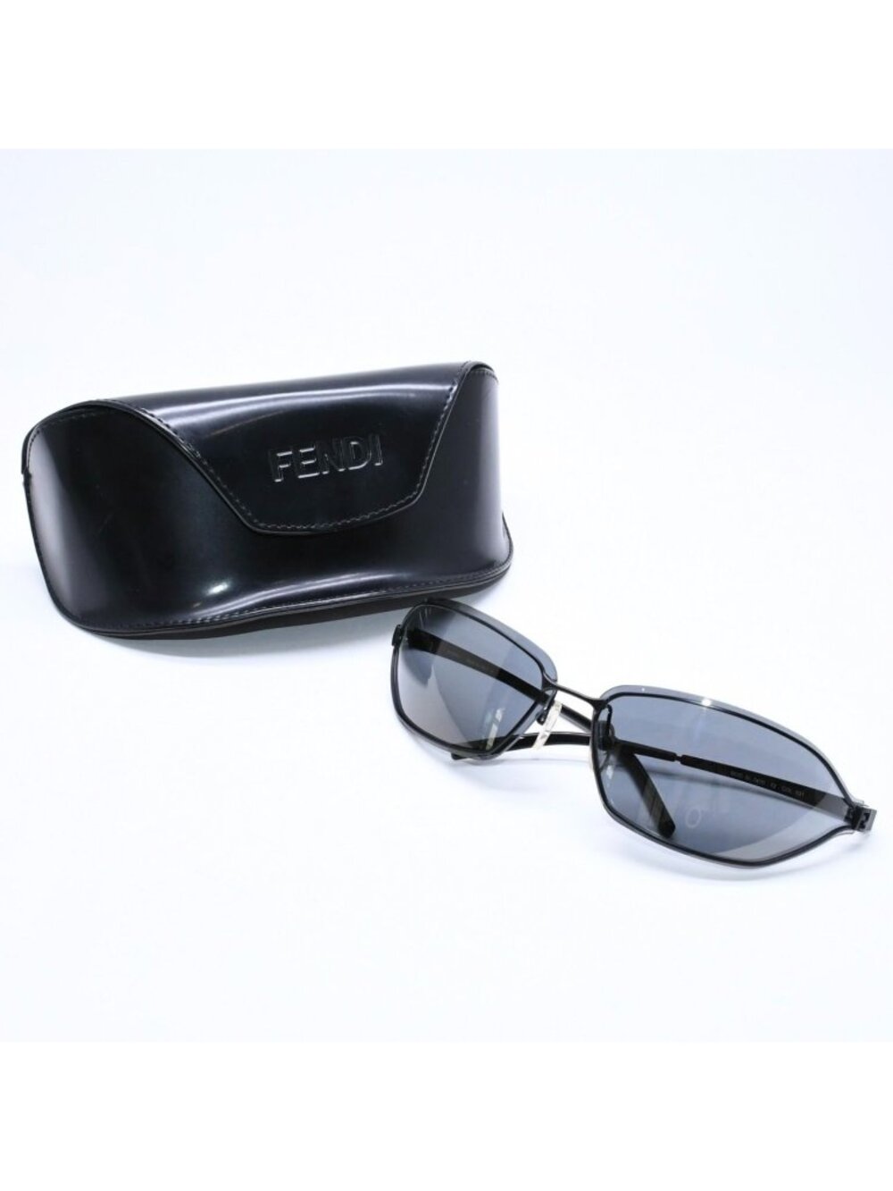 Fendi Sunglasses Eyewear 72 Black Metal Acetate Zucca Motif